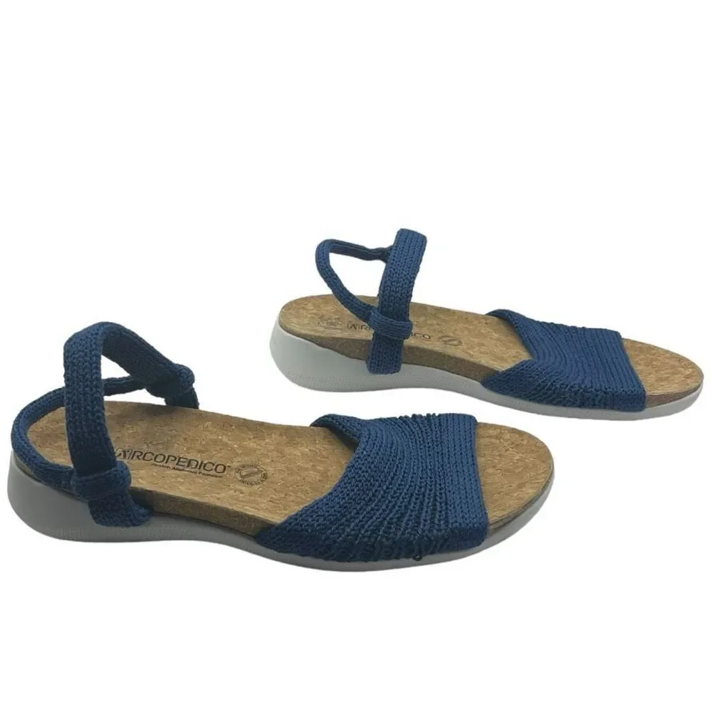 Fabulous Arcopedico Arenal Denim Sandals Shoes Cork Footbed Comfort Orthopedic - Picture 7 of 13